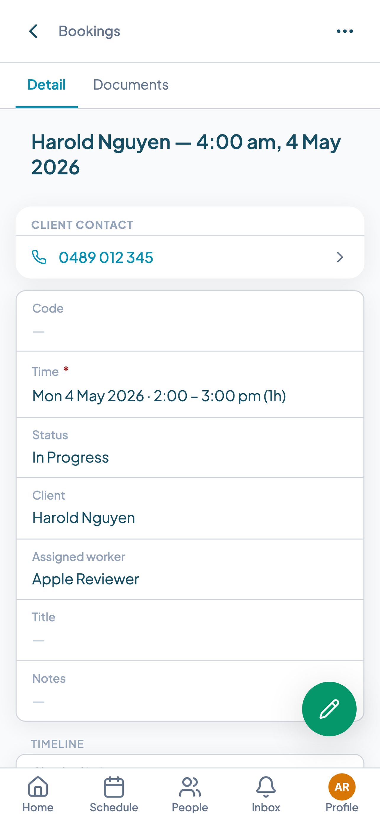 Teiro carer app — shift check-in and notes from the field